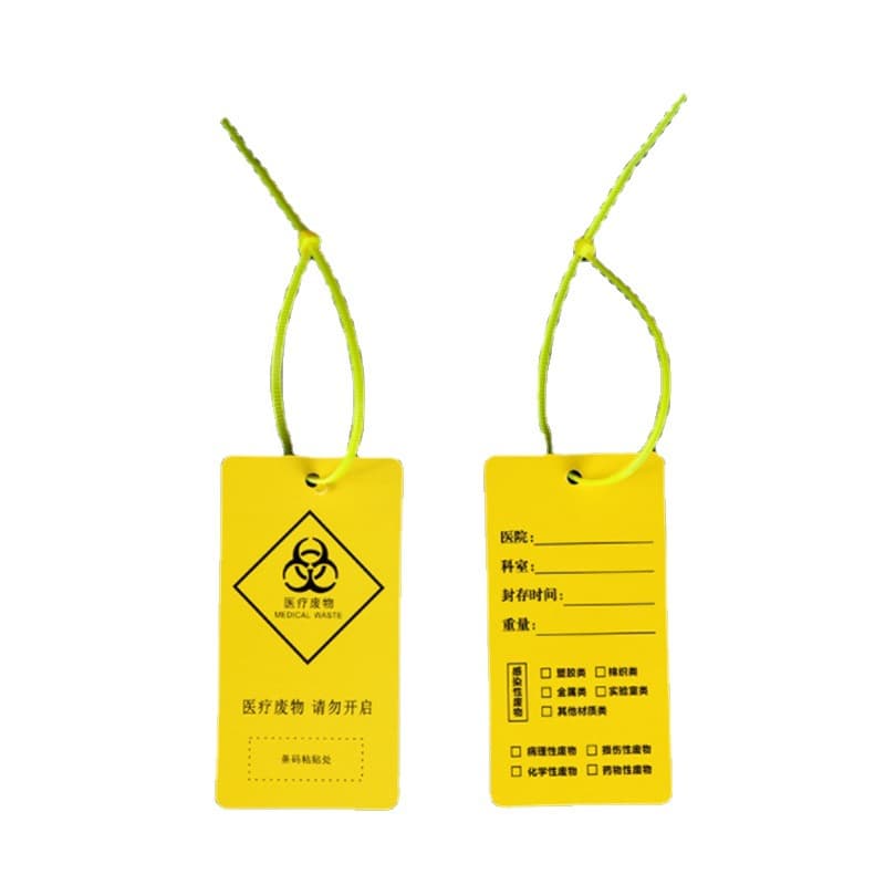 Medical Waste Bag Seal Cable Tie with Label