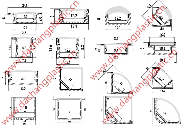 Recessed Aluminum LED Profile Diffuser