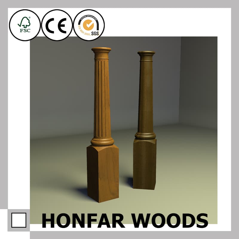 Hotel Stair Decoration Solid Wood Baluster