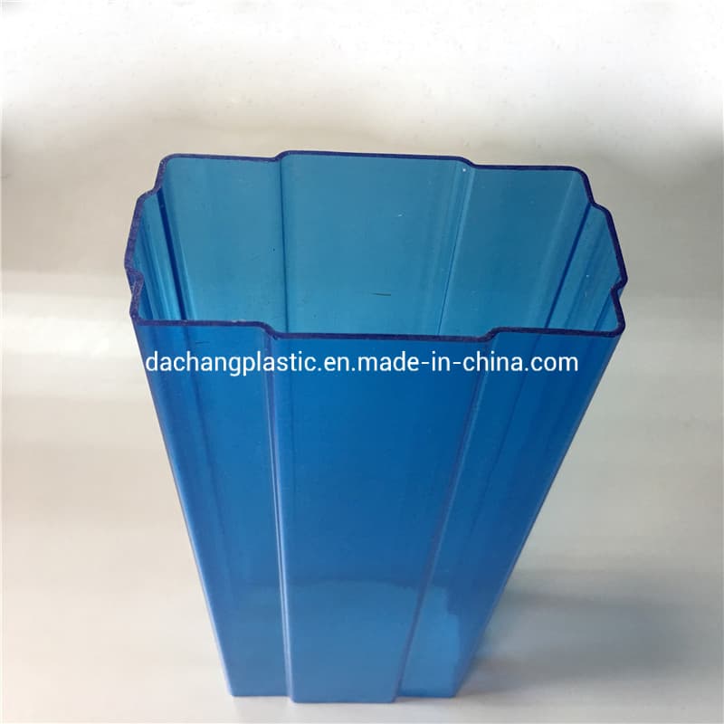 Blue Square PVC Extrusion Pipe