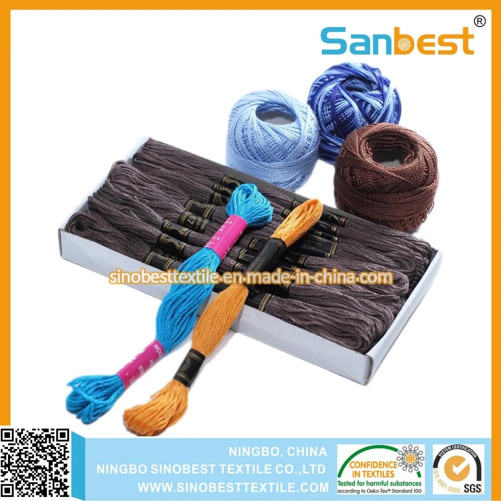 Colorful 100% Cotton Embroidery Thread