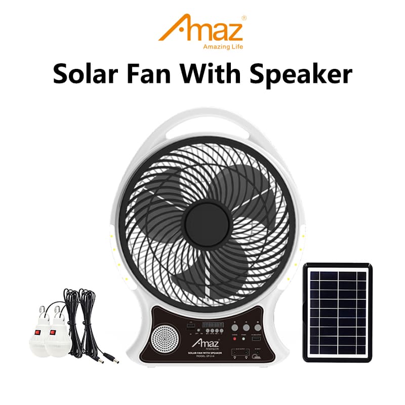 Solar Powered Fan with Speakers
