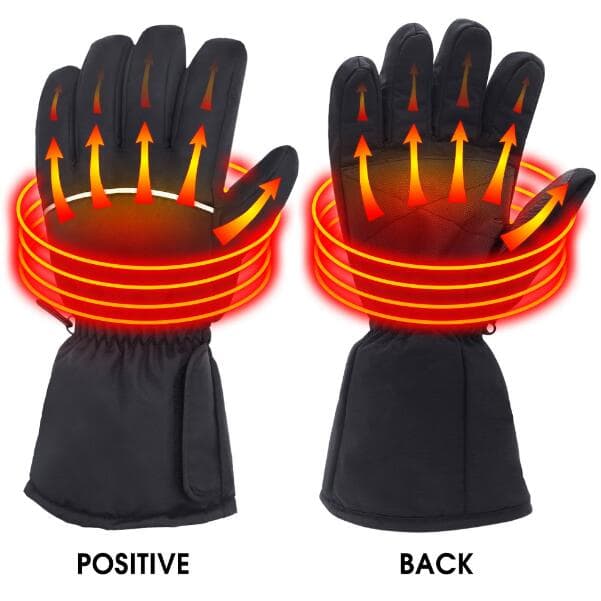 5V Black Heated Gloves with Battery Boxes