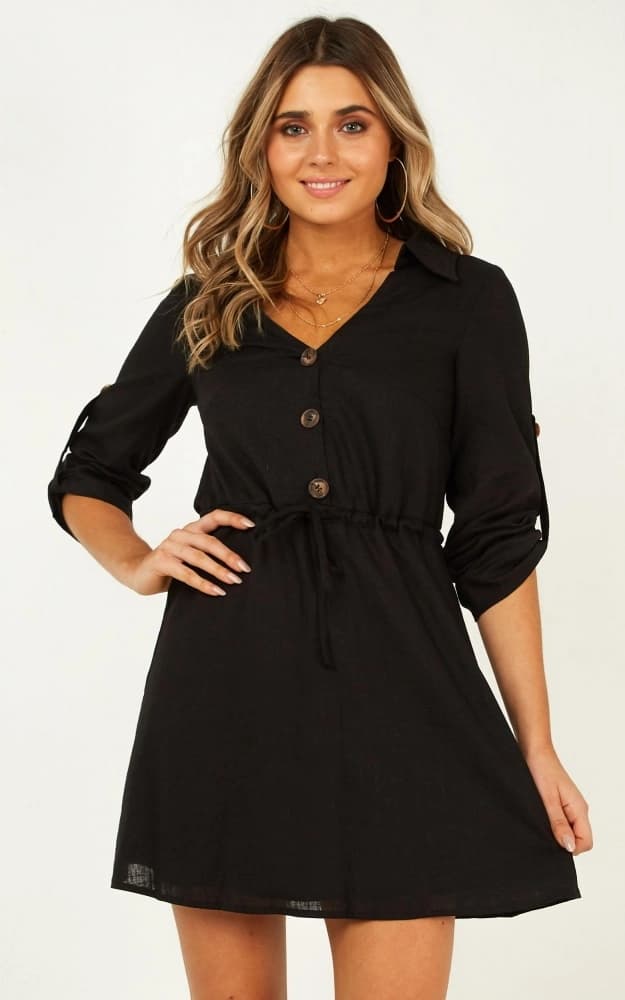 Stick with It Dress in Black