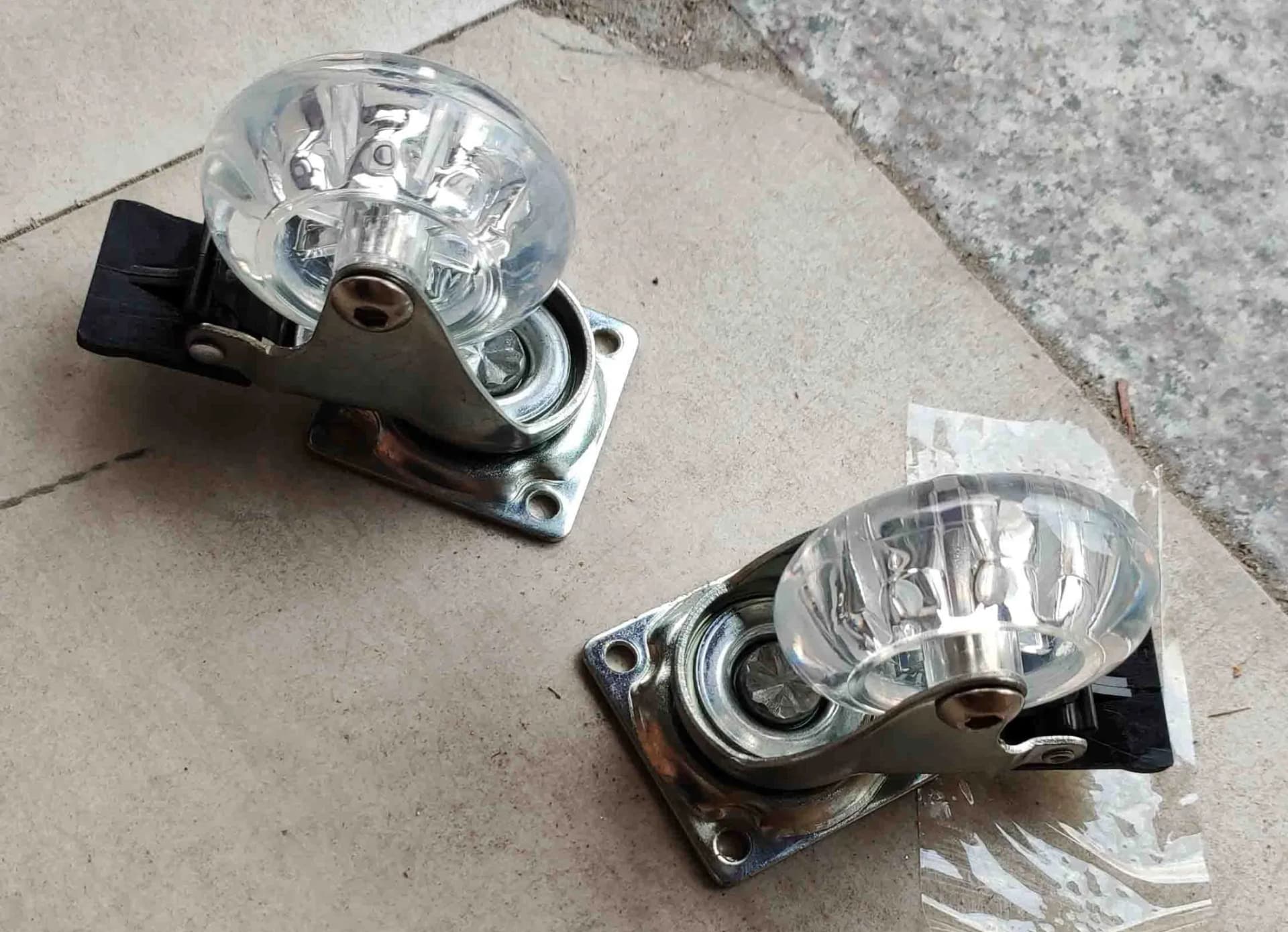 Castor Transparent Wheel, Without Break