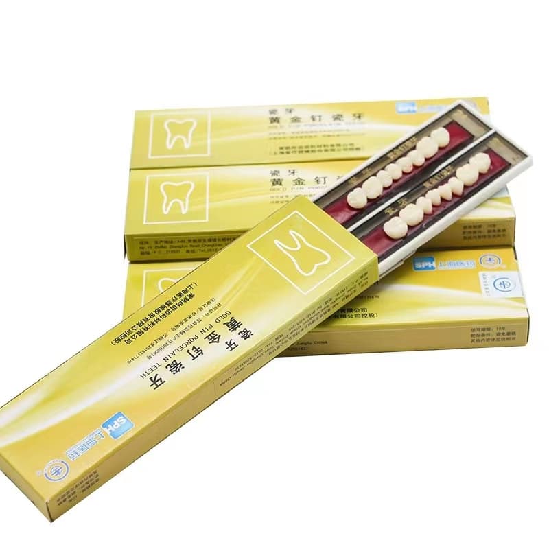 Dental Gold Pin Porcelain Teeth