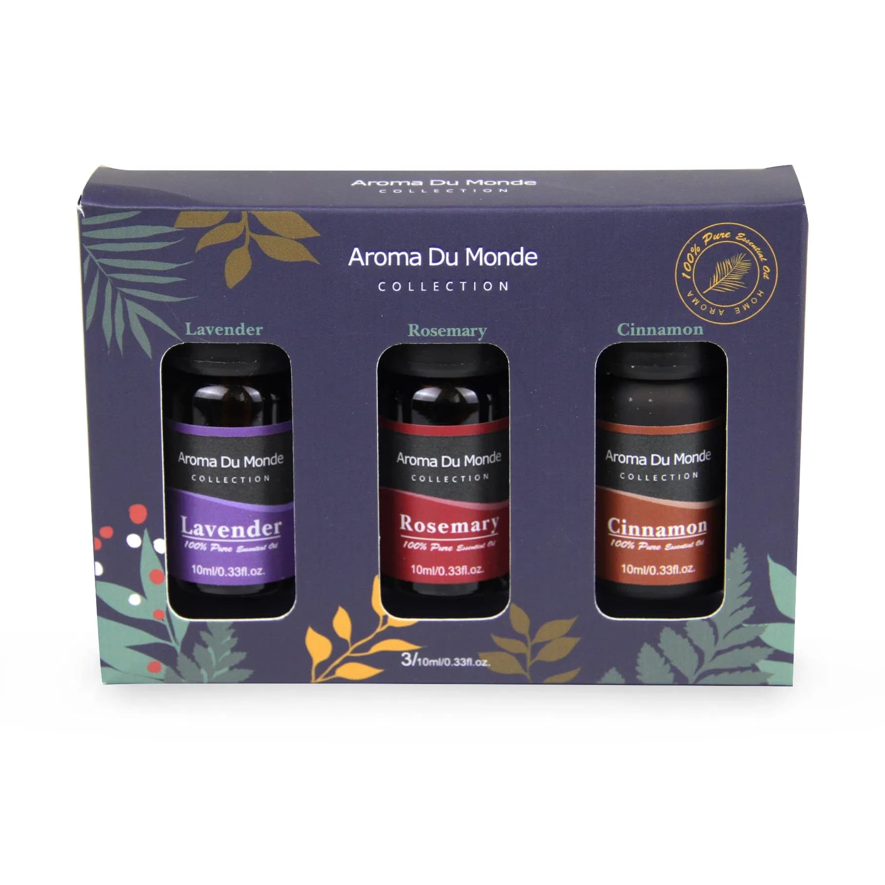 3PCS 10ml Amber Glass Pure Essential Oil