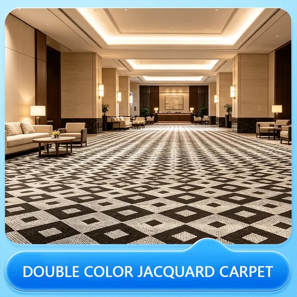 Floral Pattern Jacquard Carpet Double Color