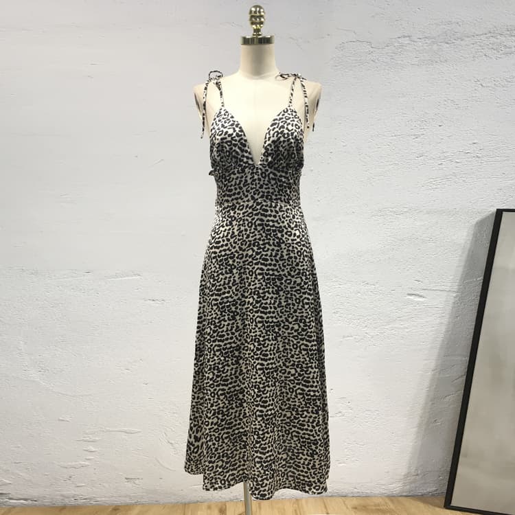 Women Animal Print Slip Dress
