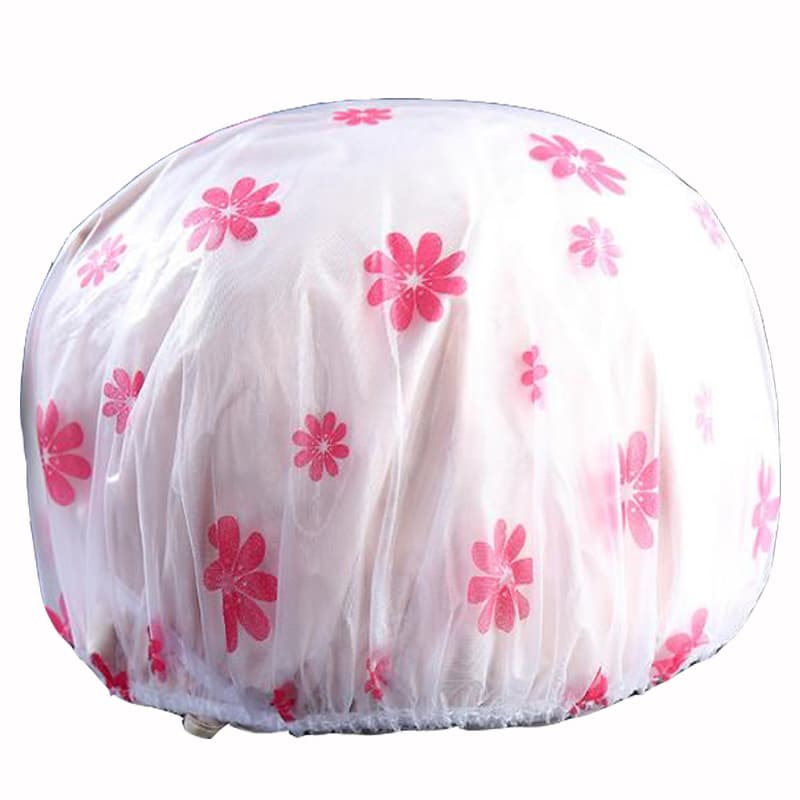 PVC Single-Layer Shower Cap with Printing