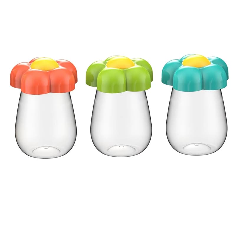 Cute Flower Bottle Pet Grade Jar for Candy