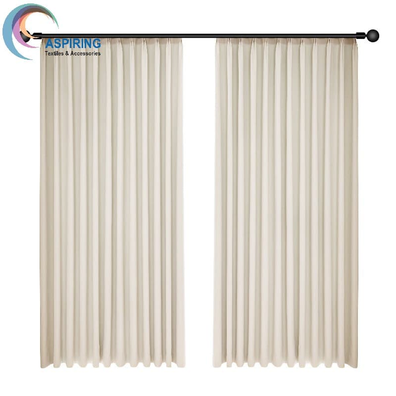 100% Blackout Linen Look Curtains