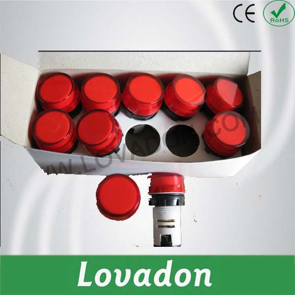 Red Ad22 Series Pushbutton Switch