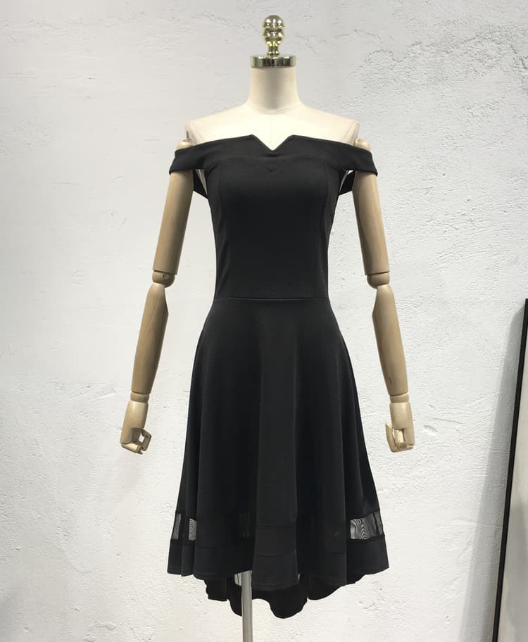 Womens Chic off Shoulder MIDI Dress