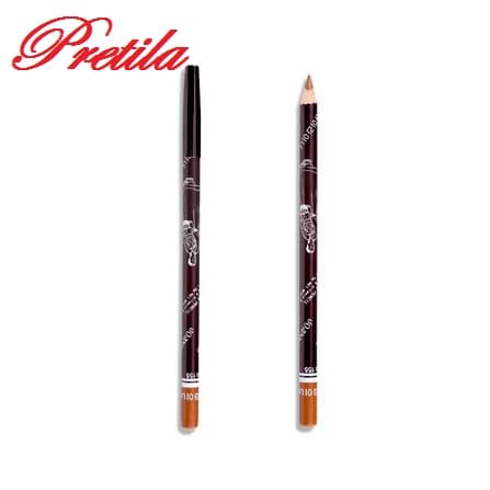 Wooden Lipliner for Makeup with Metal Cap