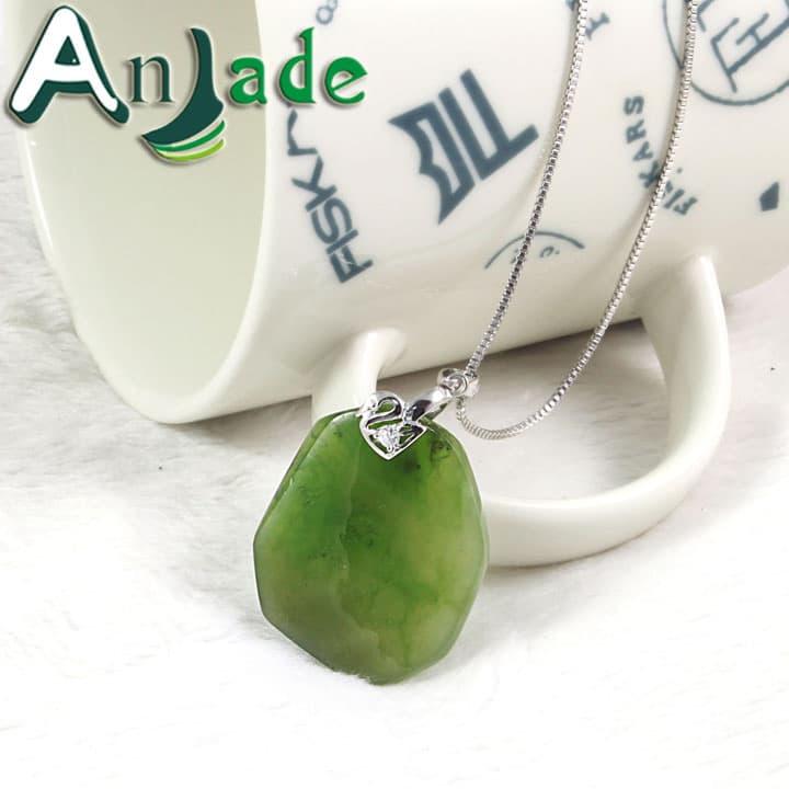 Green Jade Polished Pendant