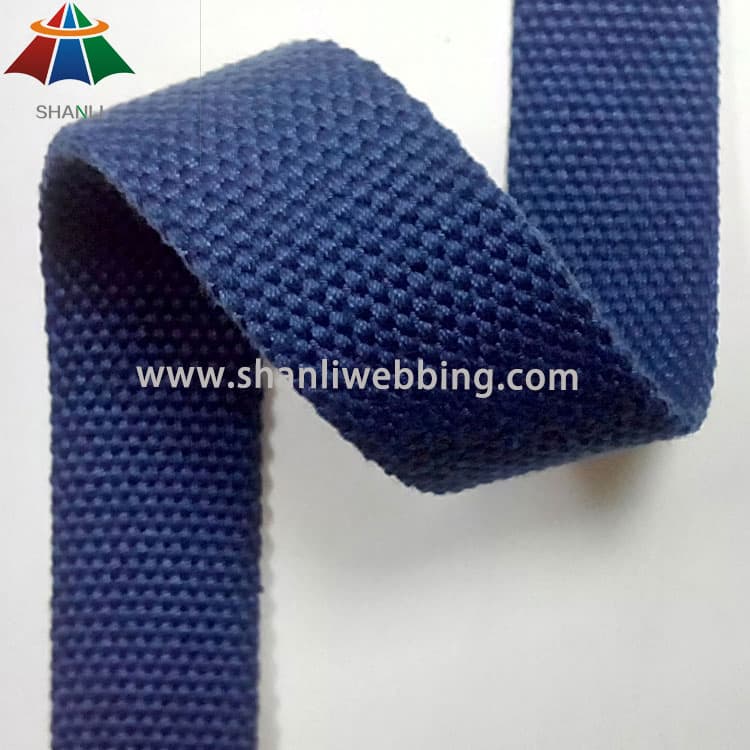 1 Inch Blue Polyester Cotton Webbing