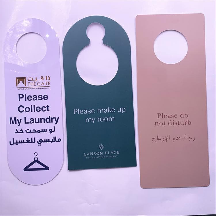 Custom Print Hotel Door Knob Sign Hangers