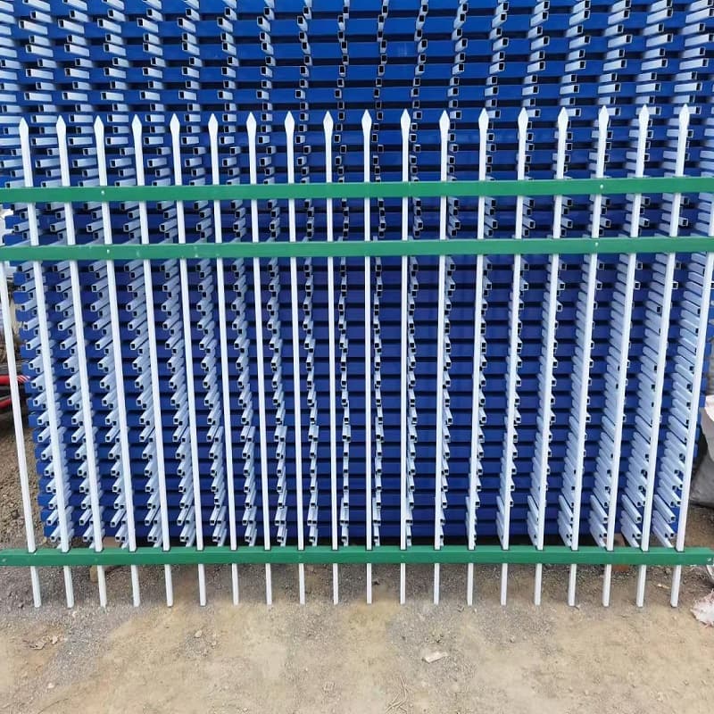 Blue Clock Picket Welded Fence