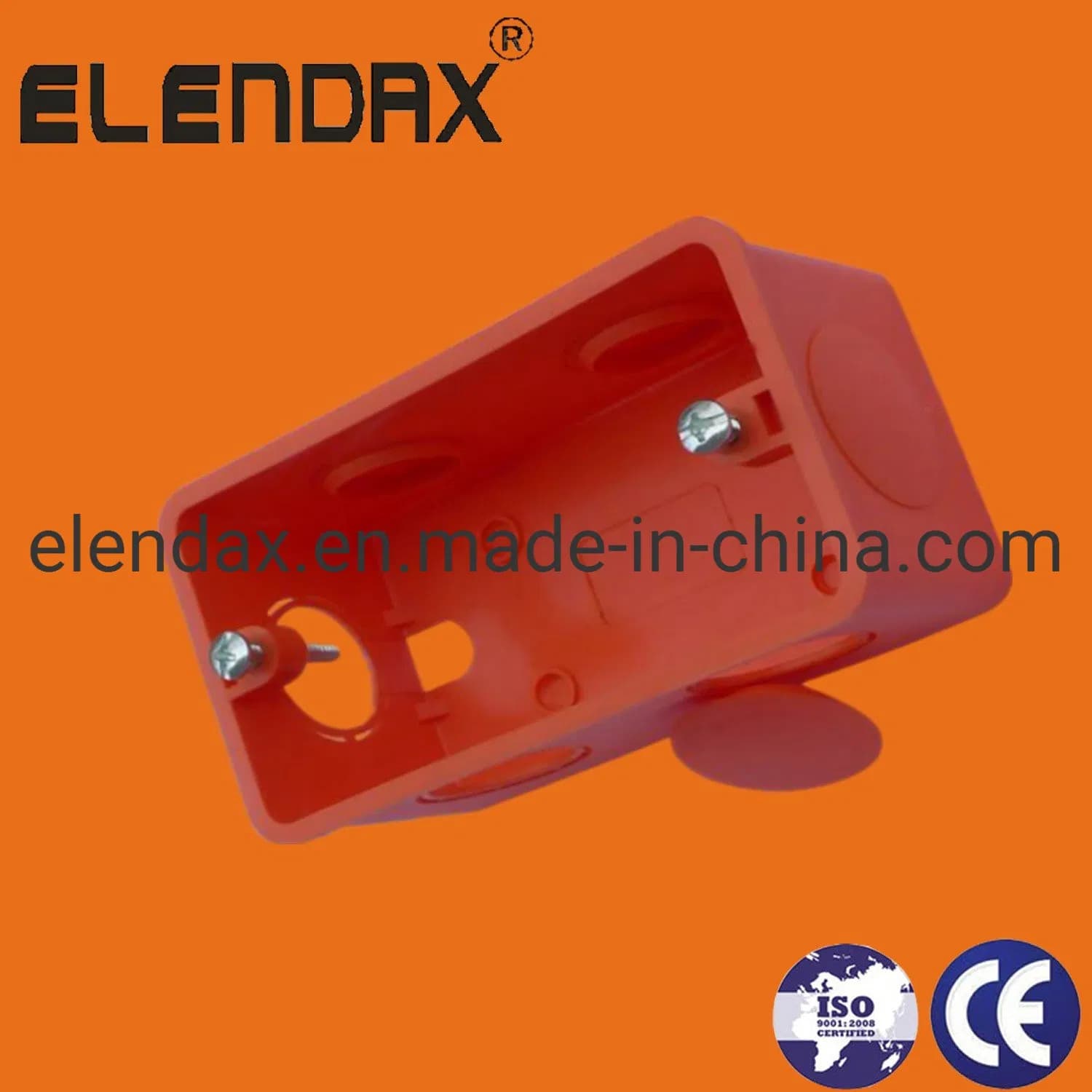 Utility Box: PVC, Orange, 4" X 2"