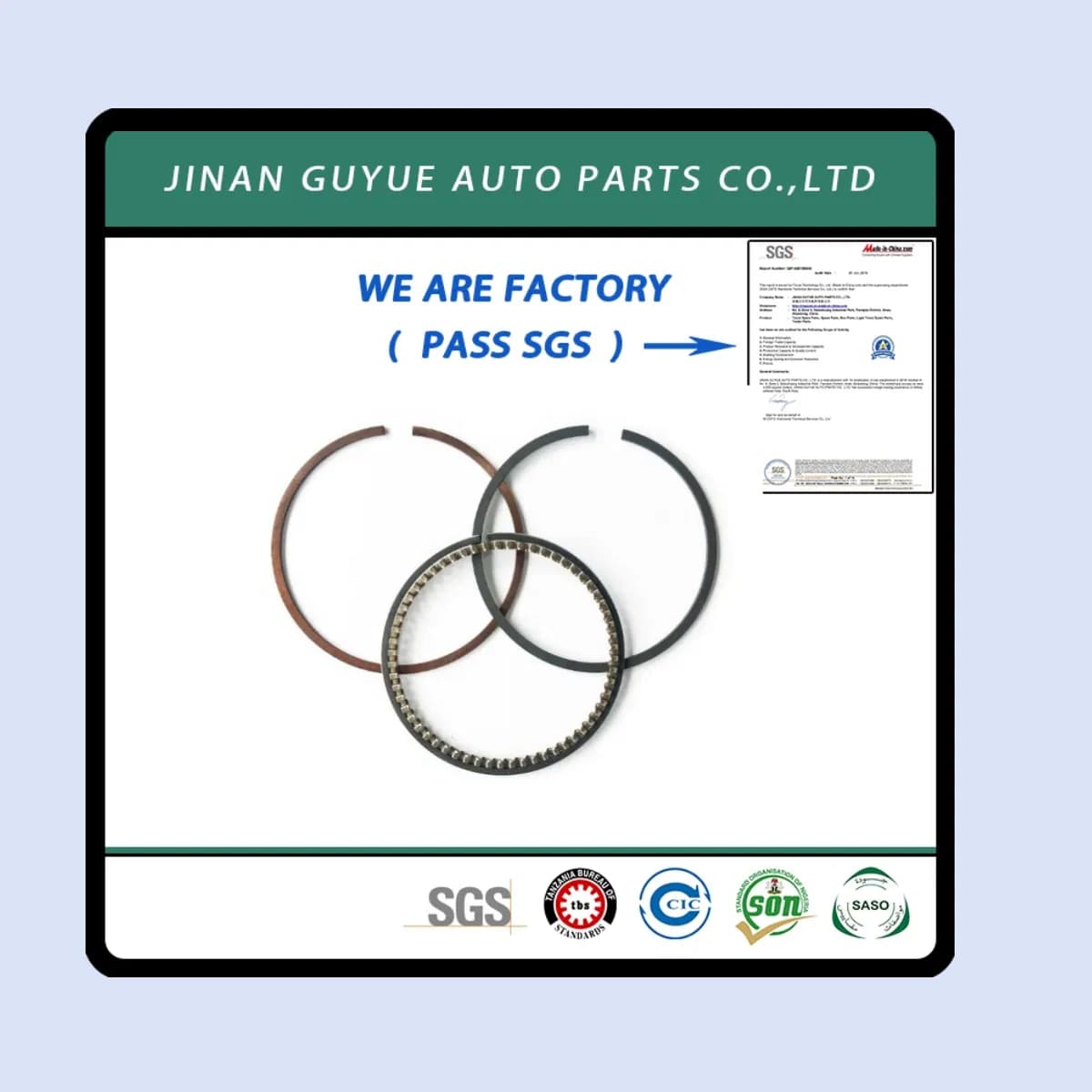 13011-2250A Piston Ring Used for Hino