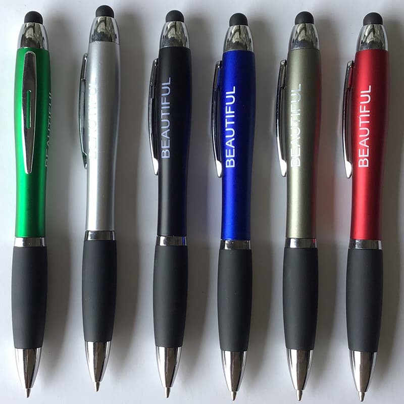 Laser Logo LED Light Pen with Touch Pen
