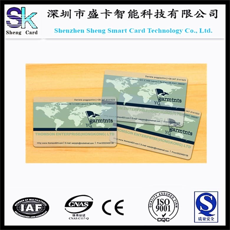 Transparent Business PVC Plastic Card