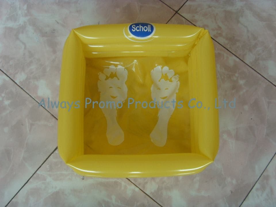 Square PVC Inflatable Footbath Tub