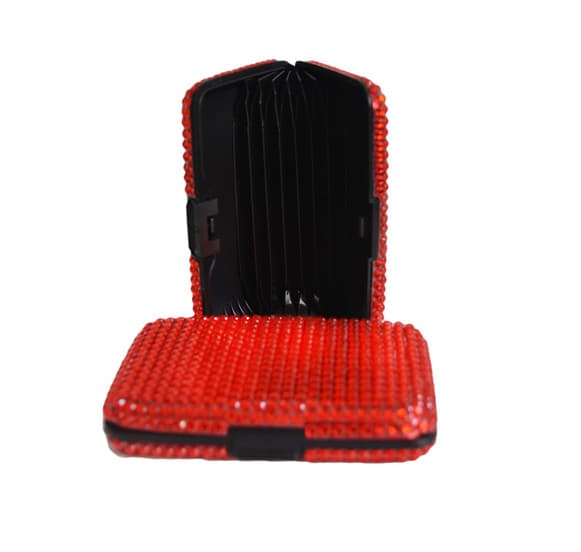 Rhinestone Pocket Bank Card Case