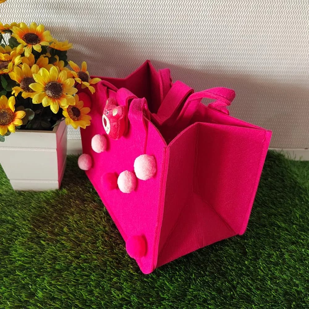 Foldable Felt Fabric Storage Basket