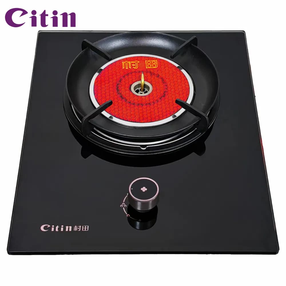 OEM 8mm Tempered Glass Built-in Single Burner 3.8kw Gas Infrared Cooker Stove for Apartment Kitchen