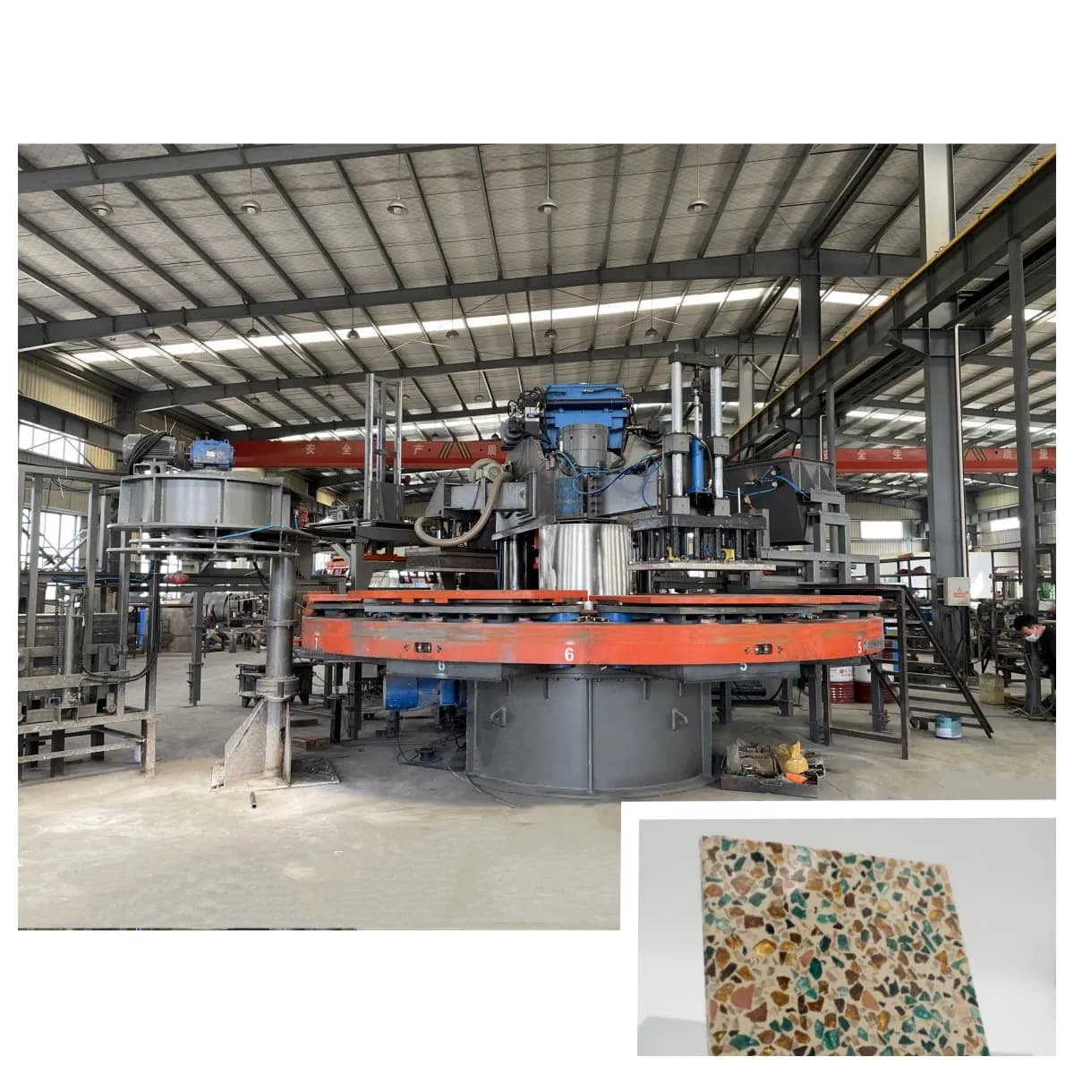 Multi-Station Rotating Molding Pressure Turntable Control Terrazzo Tile Pressing Machine