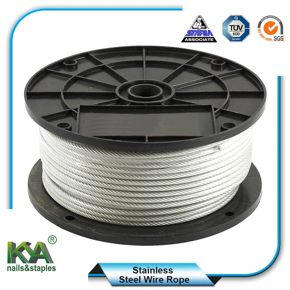 (1X7) Stainless Steel Wire Rope for Derricking, Lifting, Drawing