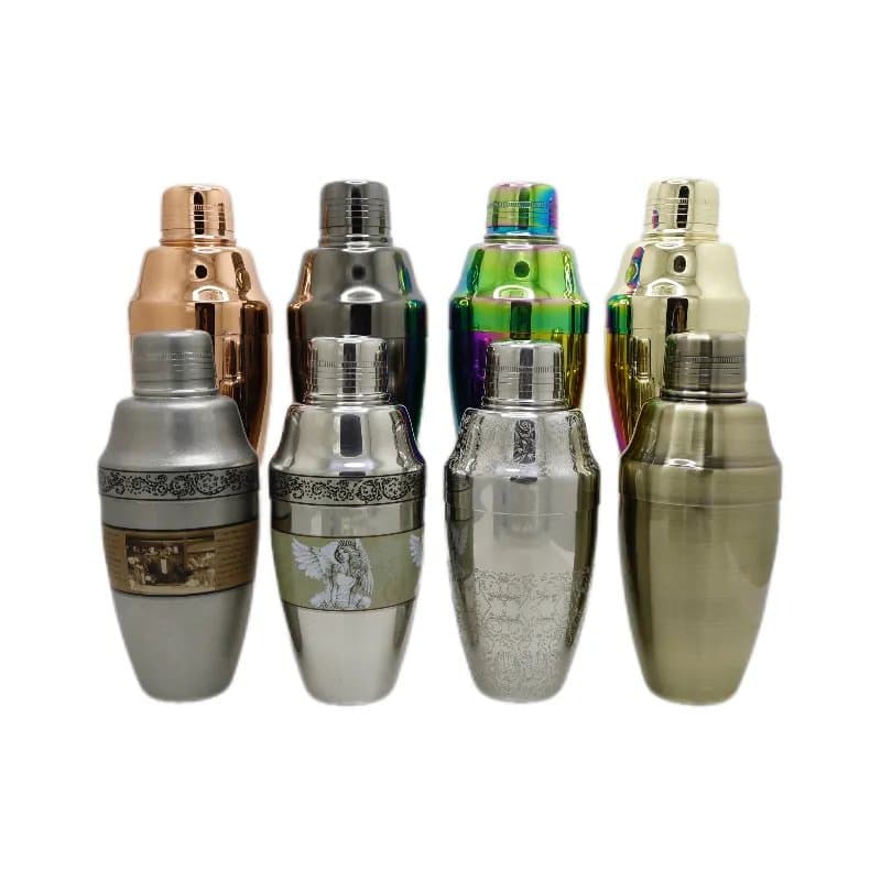 Eco-Friendly Best-Selling Bar Tools Stainless Steel Silver Gold Rose Gold 350ml 550ml Cocktail Shaker for Drink Mixing