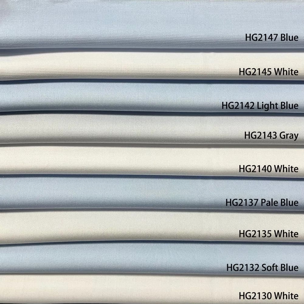 High Quality Twill Dyed Fabric Suitable Shirting Fabric for Business Shirt Fabric Ultraviolet Proof Including Mulberry Silk Bamboo Polyester and Spandex