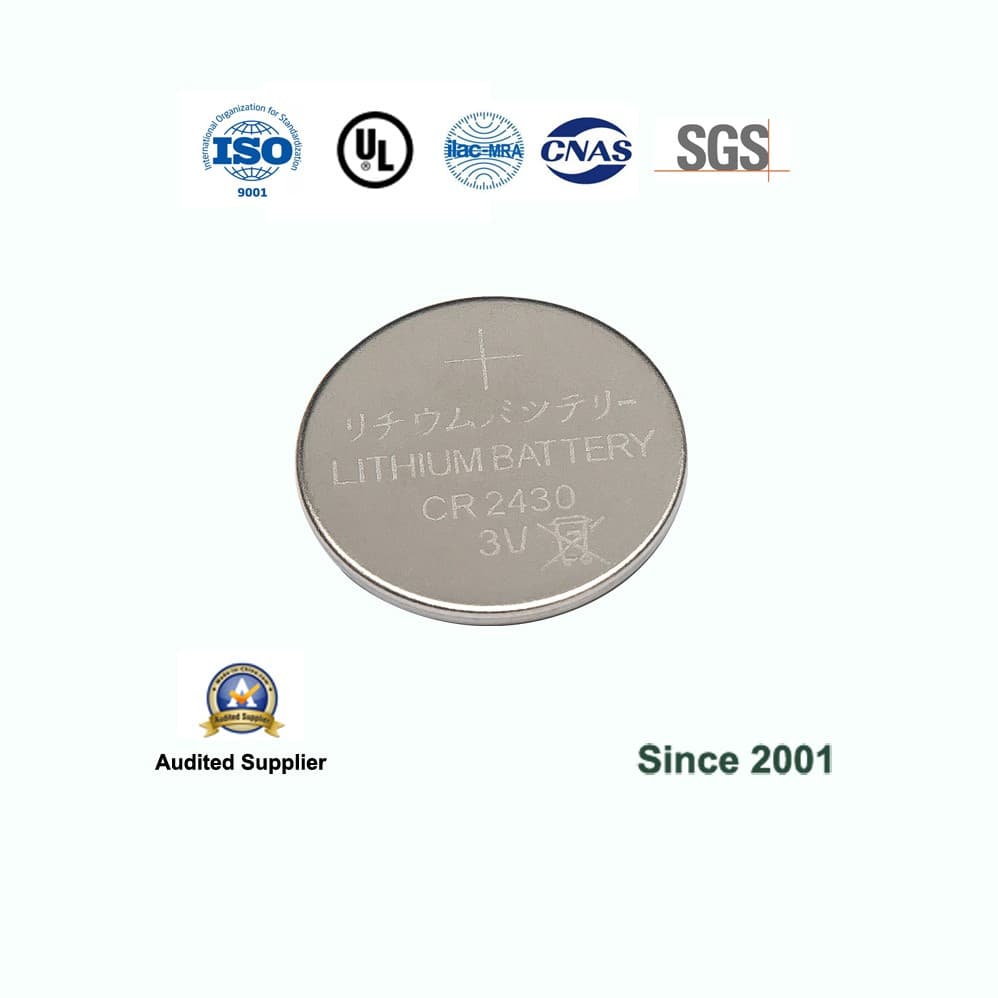 Cr2430 Primary 3V Lithium Button Cell Coin Battery