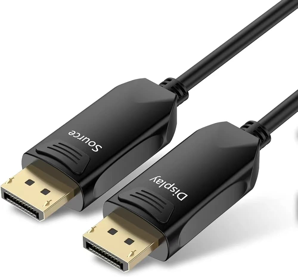 High Speed 1.4 Displayport 32.4 Gbps (8K@60Hz 4K@165Hz 2K@144Hz) Slim and Flexible Cable Gold Plated Fiber Optic Dp Cable