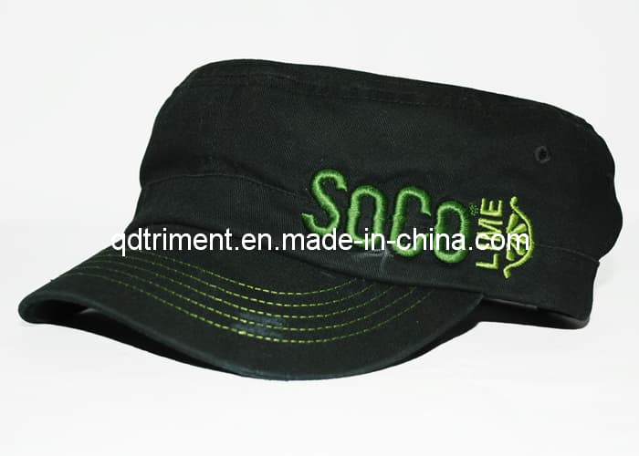 Contrast Stitches Grinding Washed Embroidery Leisure Style Cap (TRM013)