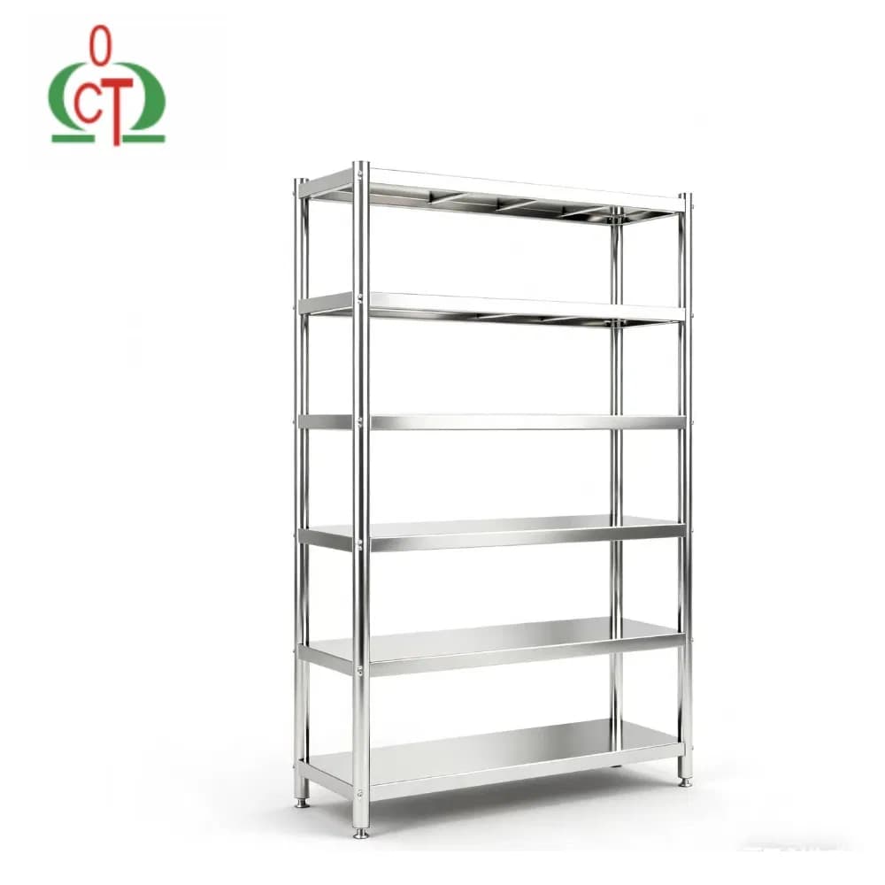 5-Layer Stainless Steel Storage Shelf Kitchen Stainless Steel Storage Rack