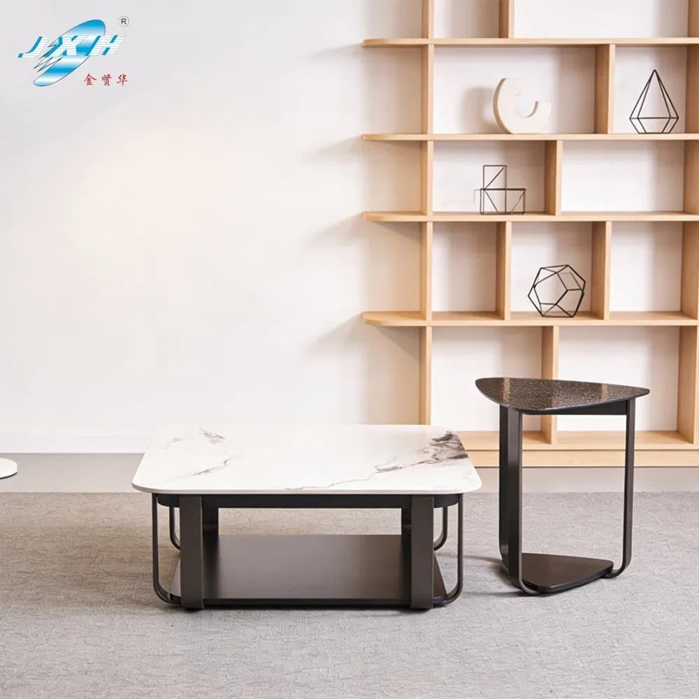 Glass Console Modern Living Room Furniture Top Side Coffee Table with High Quality