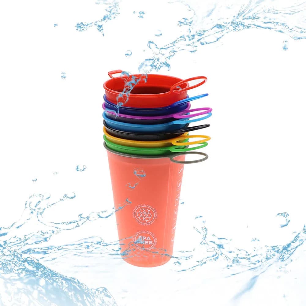 Custom Color Reusable 170ml 200ml 250ml PVC Foldable Portable Soft Water Cup