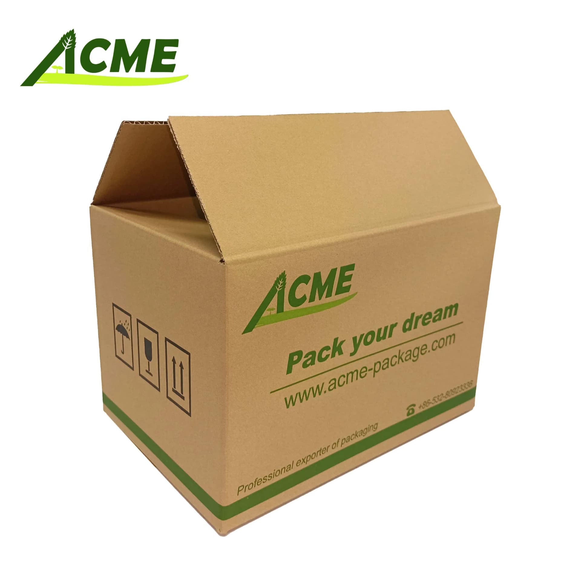 Plain Printed Kraft Corrugated Logistics Shipping Carton Box