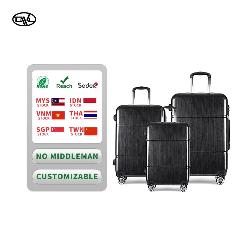 ABS Lightweight Carry on Suitcase Factory Customize Travel Trolley Luggage Set