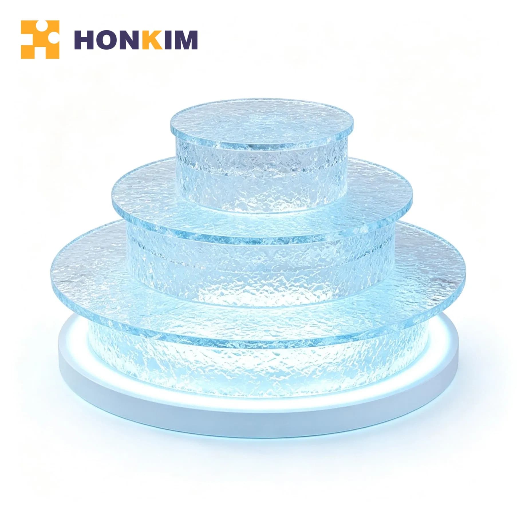 Ice Texture Acrylic Step Display Stand Hotel Wedding Cake Dessert Showcase