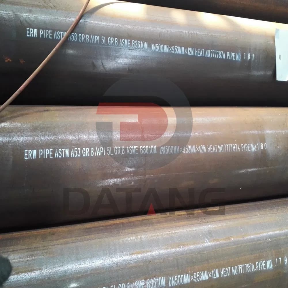 ASTM 5L Gr. B ASME B36 ERW Carbon Steel Welded Tube Pipes
