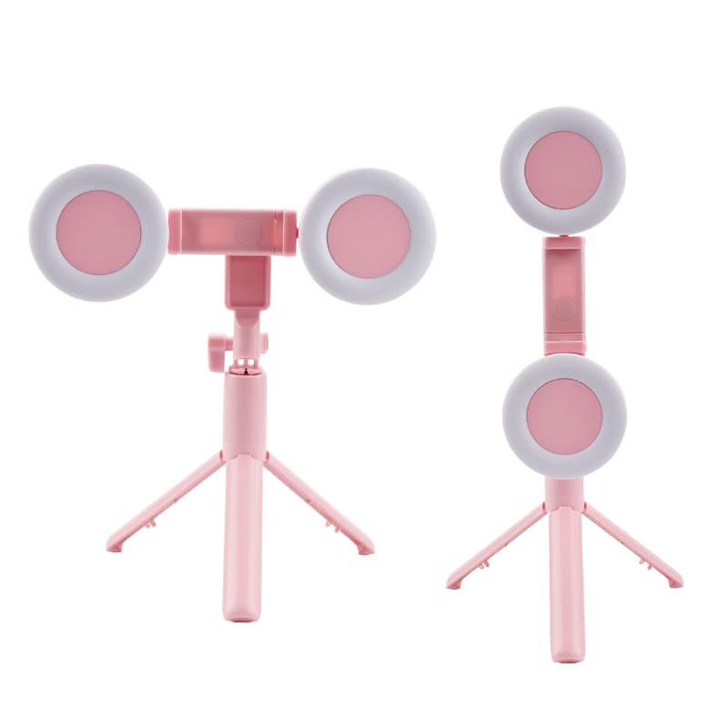 Brightenlux Mobile Phone LED Fill Light Selfie Light with Bracket, USB Rechargeable Desktop Floor Type Fill Selfie Light