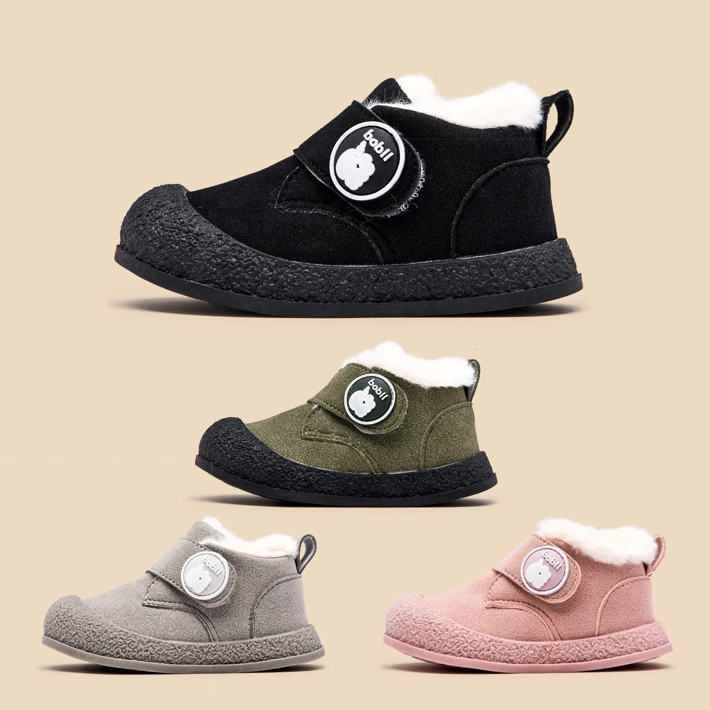 Hot Selling Add Plush Warm Kids Toddler Children Winter Shoes