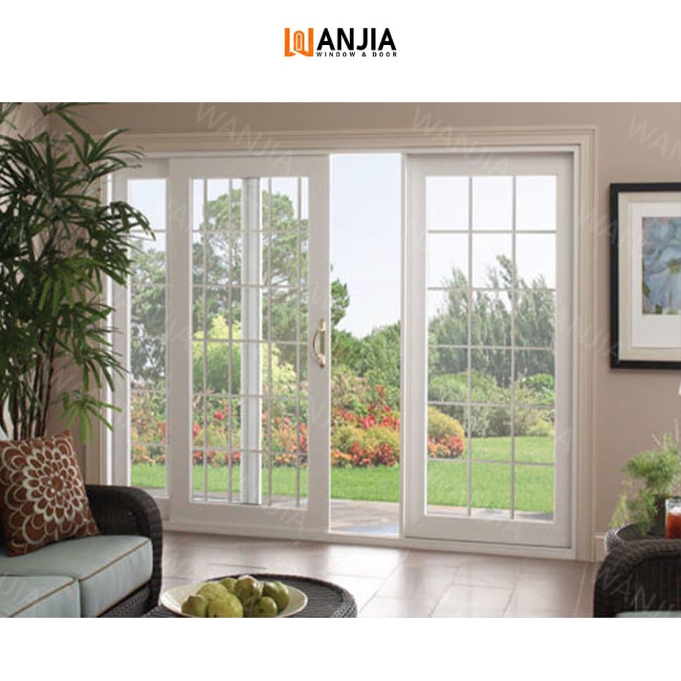 Apartment Balcony PVC Patio French Door Soundproof Plastic Sliding Door