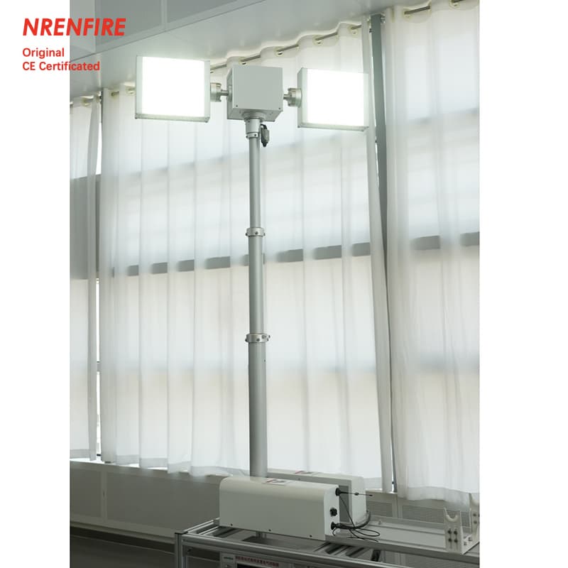 1.8m Roof Top Mounted Robot Pneumatic Telescopic Mast Light Tower for Fire Vehicles 240W LED