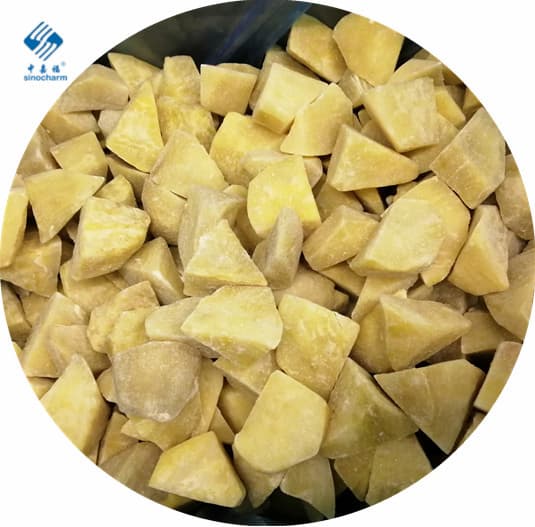 Sinocharm Brc a Approved Sweet Potato Cube IQF Steamed Frozen